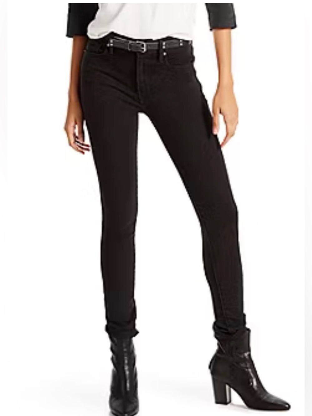 Levi’s 721 High Rise Skinny Stretch Jeans Soft Black Size 27